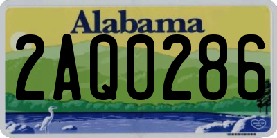 AL license plate 2AQ0286