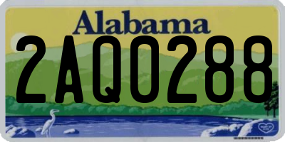 AL license plate 2AQ0288