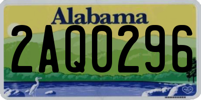 AL license plate 2AQ0296