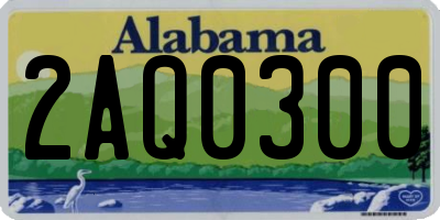 AL license plate 2AQ0300