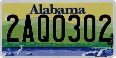 AL license plate 2AQ0302