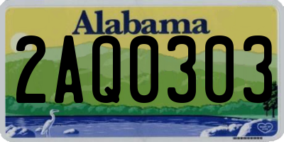 AL license plate 2AQ0303