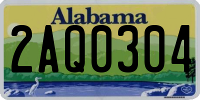 AL license plate 2AQ0304