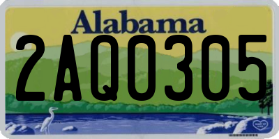 AL license plate 2AQ0305