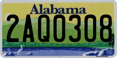 AL license plate 2AQ0308