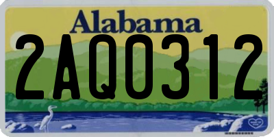 AL license plate 2AQ0312