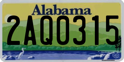 AL license plate 2AQ0315