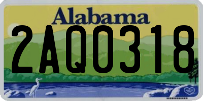 AL license plate 2AQ0318