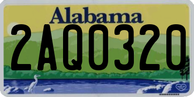 AL license plate 2AQ0320