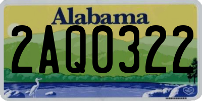 AL license plate 2AQ0322