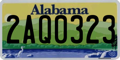 AL license plate 2AQ0323