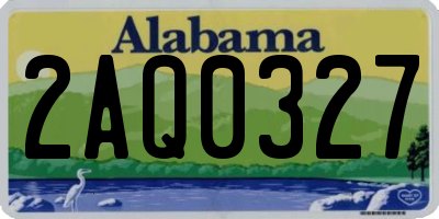 AL license plate 2AQ0327