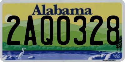 AL license plate 2AQ0328