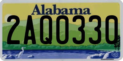 AL license plate 2AQ0330