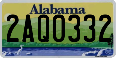 AL license plate 2AQ0332