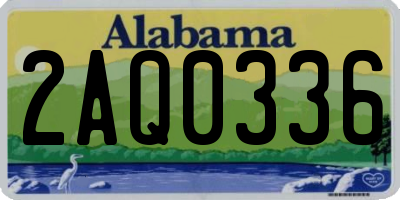 AL license plate 2AQ0336