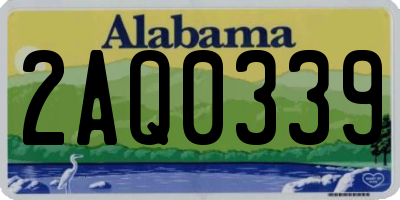 AL license plate 2AQ0339