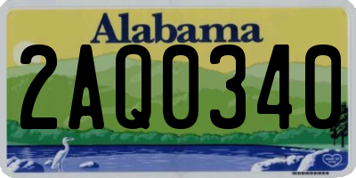 AL license plate 2AQ0340