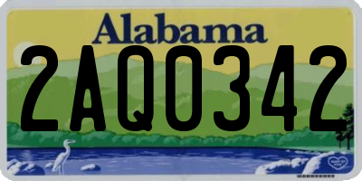 AL license plate 2AQ0342