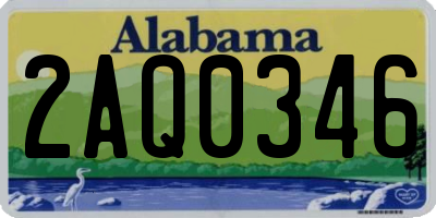AL license plate 2AQ0346