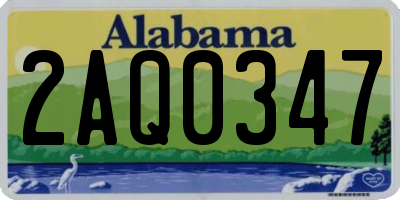 AL license plate 2AQ0347