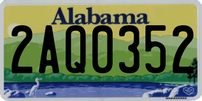 AL license plate 2AQ0352