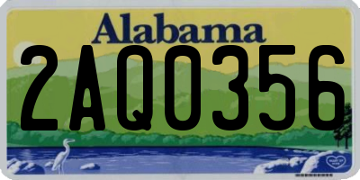 AL license plate 2AQ0356