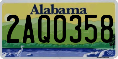 AL license plate 2AQ0358