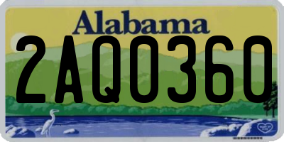 AL license plate 2AQ0360