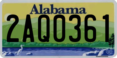 AL license plate 2AQ0361
