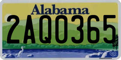 AL license plate 2AQ0365