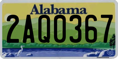 AL license plate 2AQ0367