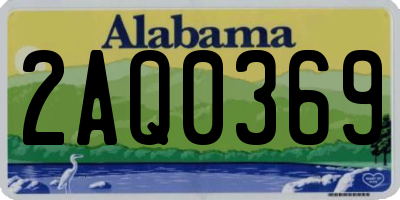 AL license plate 2AQ0369