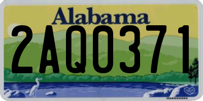 AL license plate 2AQ0371