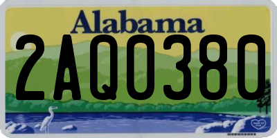 AL license plate 2AQ0380
