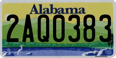 AL license plate 2AQ0383