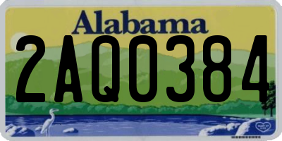 AL license plate 2AQ0384