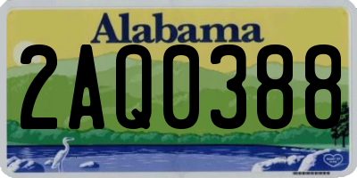 AL license plate 2AQ0388