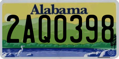 AL license plate 2AQ0398