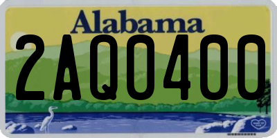 AL license plate 2AQ0400