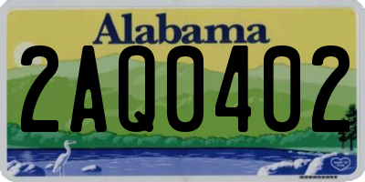 AL license plate 2AQ0402