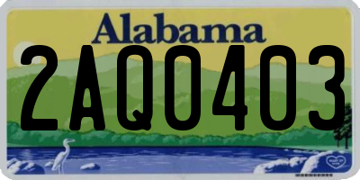 AL license plate 2AQ0403