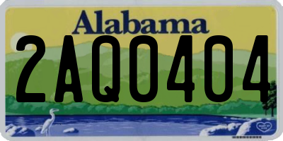 AL license plate 2AQ0404