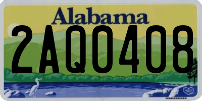 AL license plate 2AQ0408