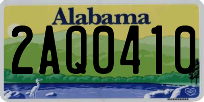 AL license plate 2AQ0410