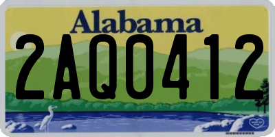 AL license plate 2AQ0412