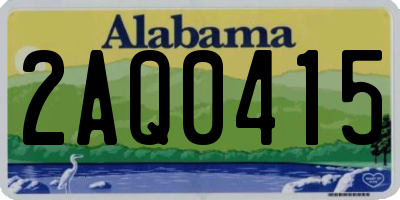 AL license plate 2AQ0415