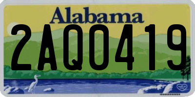 AL license plate 2AQ0419