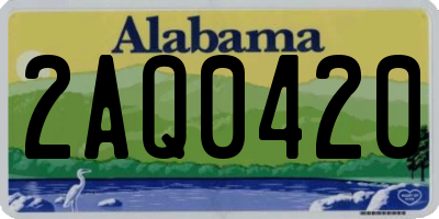 AL license plate 2AQ0420