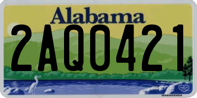 AL license plate 2AQ0421